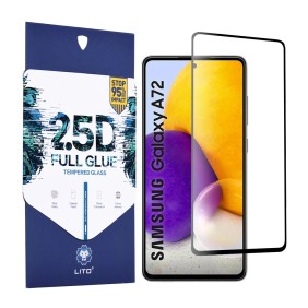 Folie pentru Samsung Galaxy A72 4G / A72 5G - Lito 2.5D FullGlue Glass - Black