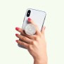 Suport pentru telefon - Popsockets PopGrip - Clear Glitter Silver