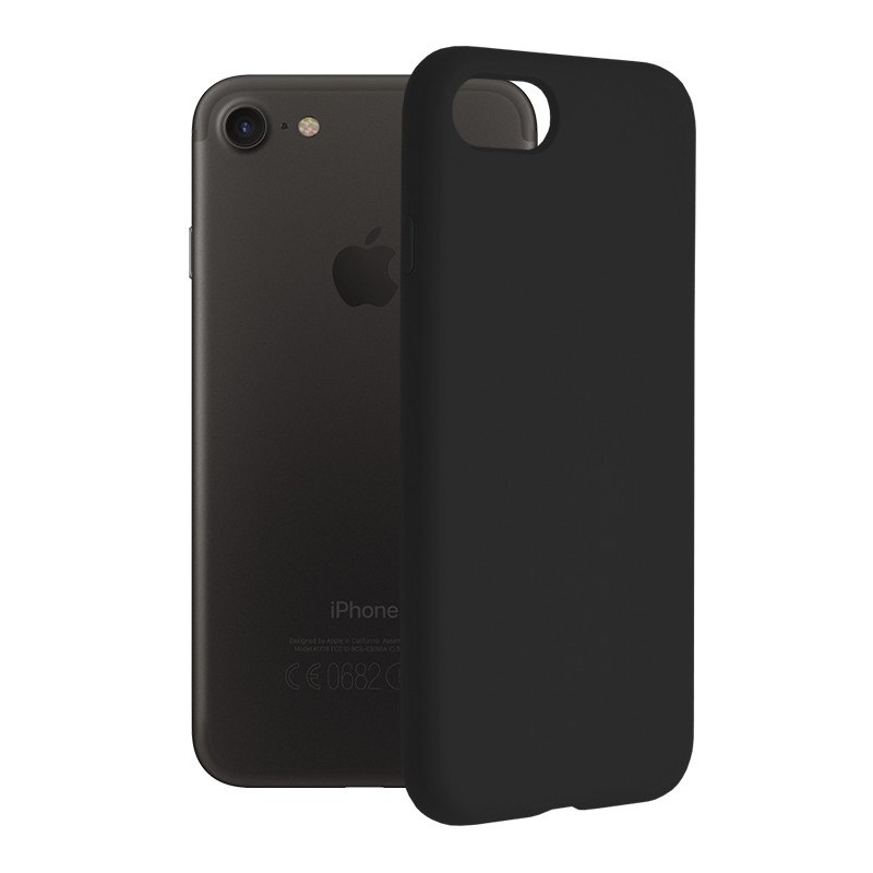 Husa pentru iPhone 7 / 8 / SE 2, SE 2020 / SE 3, SE 2022 - Techsuit Soft Edge Silicone - Black