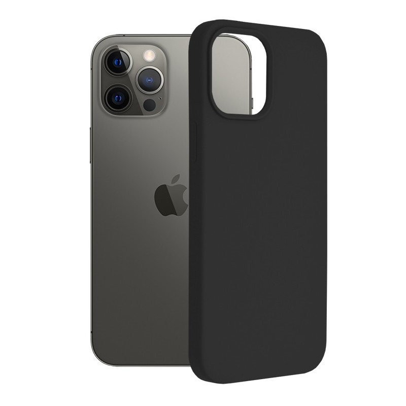 Husa pentru iPhone 12 Pro Max - Techsuit Soft Edge Silicone - Black