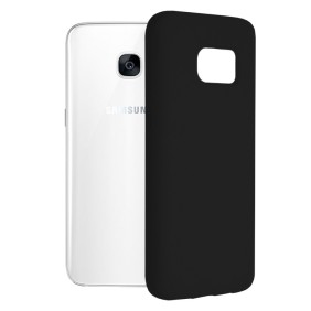 Husa pentru Samsung Galaxy S7 Edge - Techsuit Soft Edge Silicone - Black