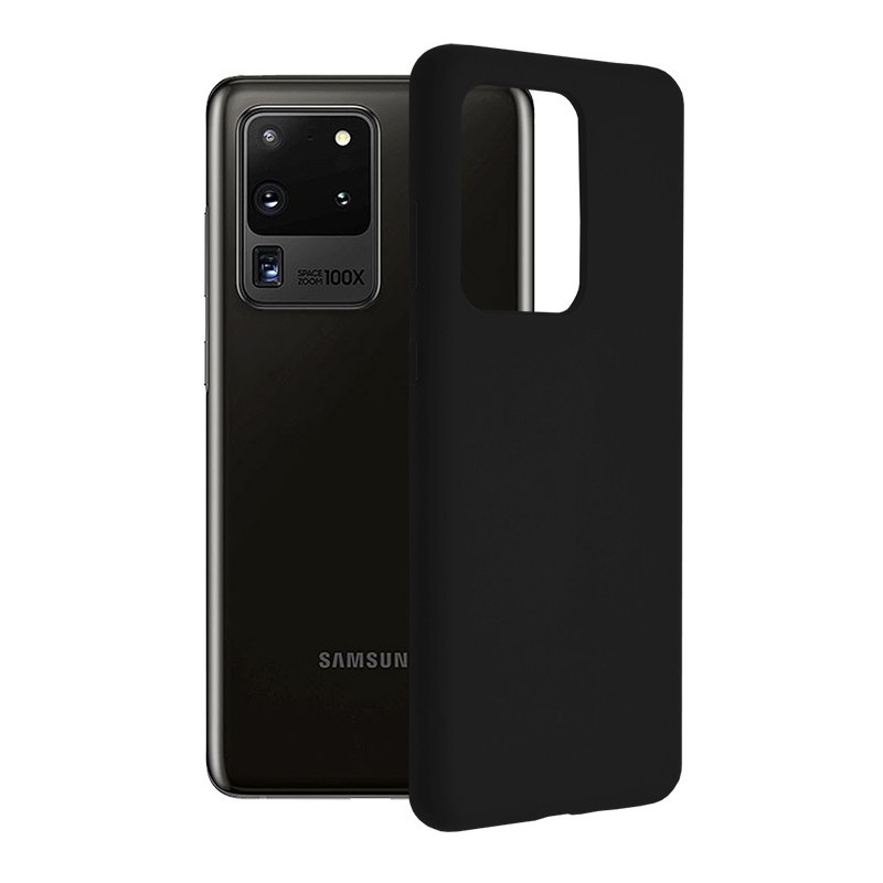 Husa pentru Samsung Galaxy S20 Ultra / S20 Ultra 5G - Techsuit Soft Edge Silicone - Black