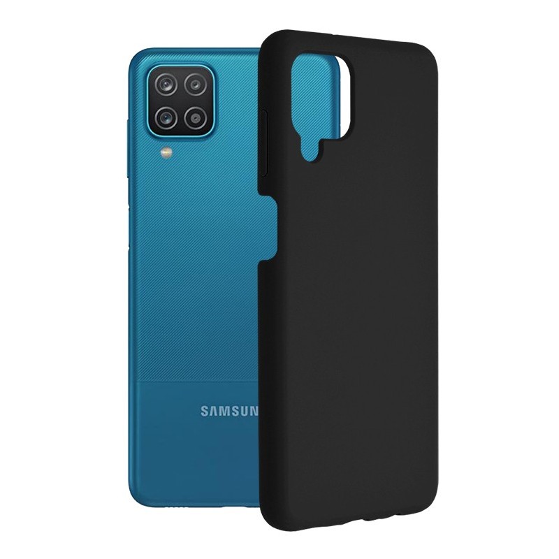 Husa pentru Samsung Galaxy A12 / A12 Nacho - Techsuit Soft Edge Silicone - Black