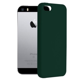 Husa pentru iPhone 5 / 5s / SE - Techsuit Soft Edge Silicone - Dark Green