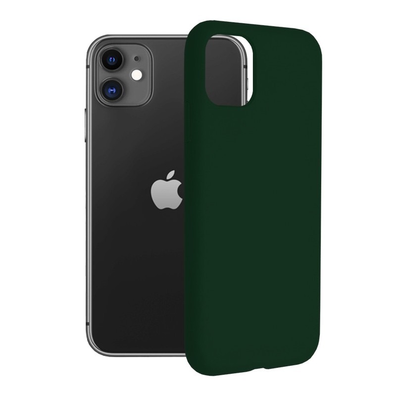 Husa pentru iPhone 11 - Techsuit Soft Edge Silicone - Dark Green