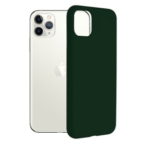 Husa pentru iPhone 11 Pro Max - Techsuit Soft Edge Silicone - Dark Green