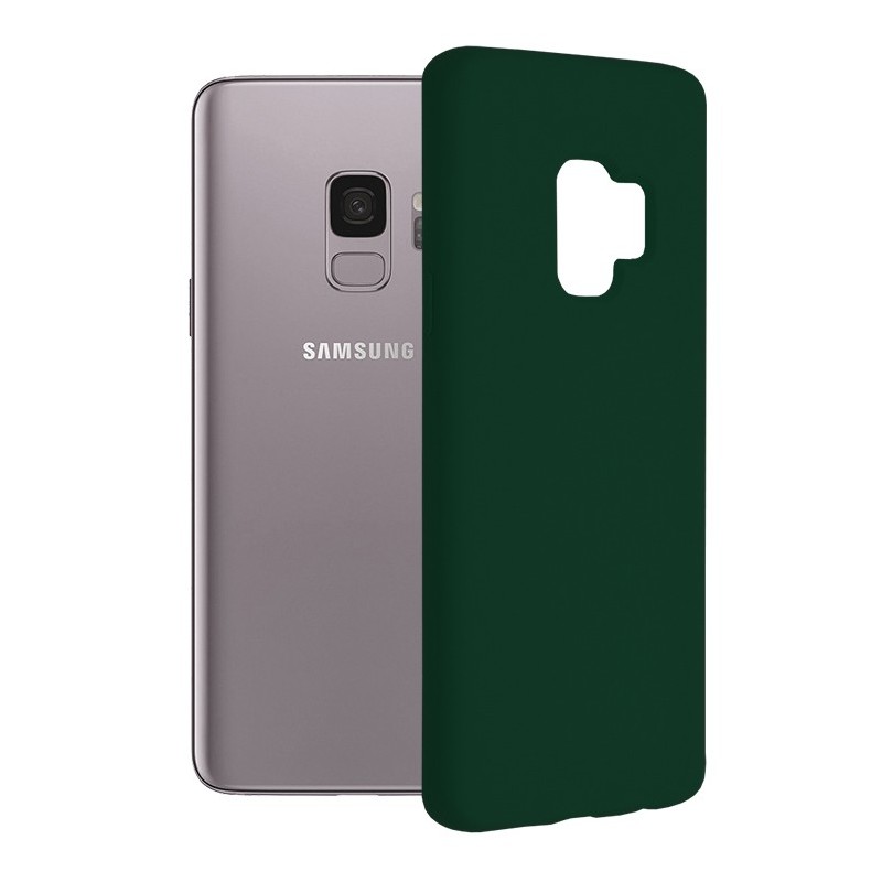 Husa pentru Samsung Galaxy S9 - Techsuit Soft Edge Silicone - Dark Green