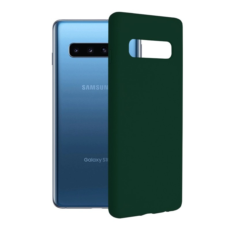Husa pentru Samsung Galaxy S10 - Techsuit Soft Edge Silicone - Dark Green
