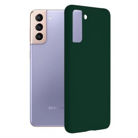 Husa pentru Samsung Galaxy S21 5G - Techsuit Soft Edge Silicone - Dark Green