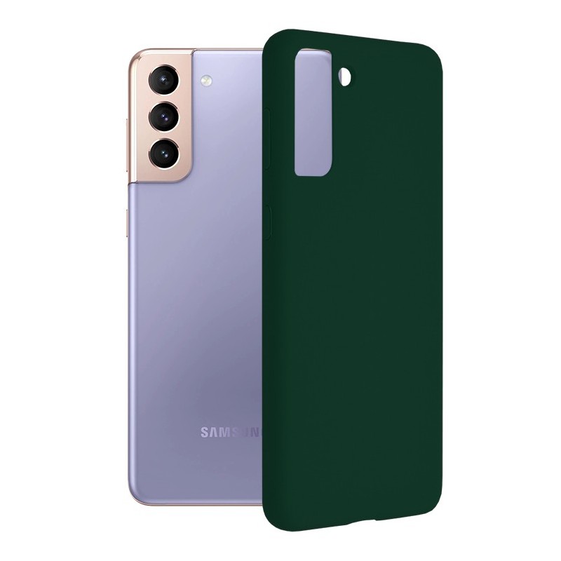 Husa pentru Samsung Galaxy S21 5G - Techsuit Soft Edge Silicone - Dark Green