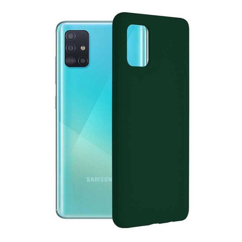 Husa pentru Samsung Galaxy A51 4G - Techsuit Soft Edge Silicone - Dark Green