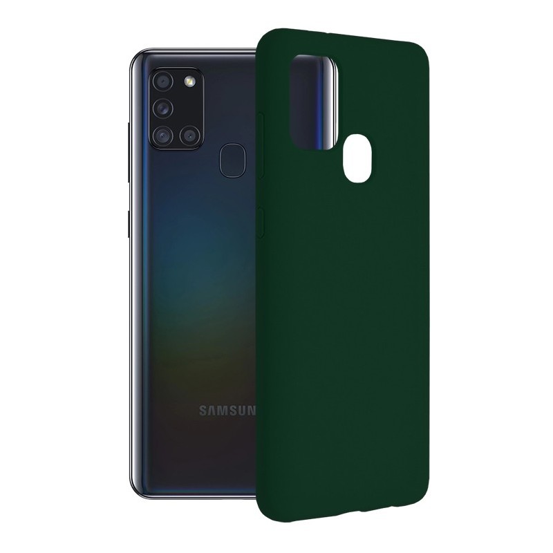 Husa pentru Samsung Galaxy A21s - Techsuit Soft Edge Silicone - Dark Green