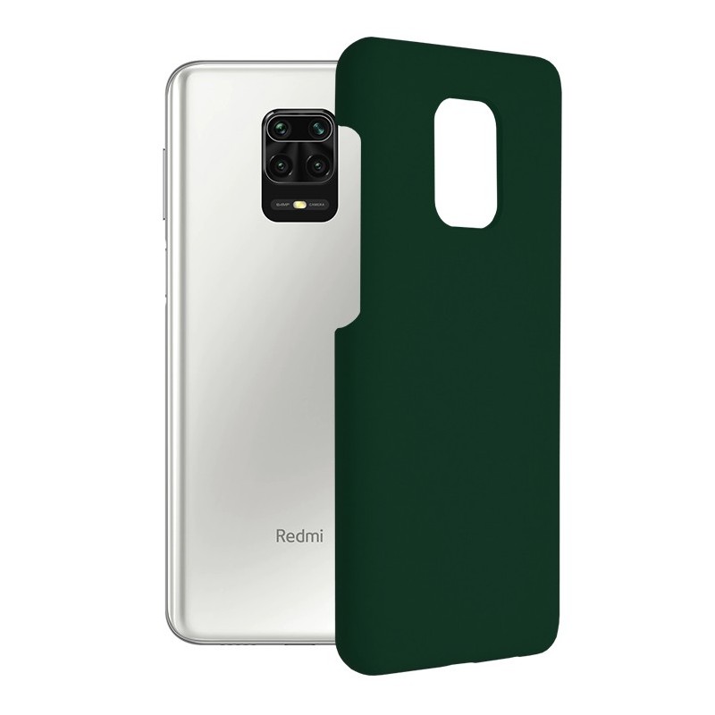 Husa pentru Xiaomi Redmi Note 9S / Note 9 Pro / Note 9 Pro Max - Techsuit Soft Edge Silicone - Dark Green