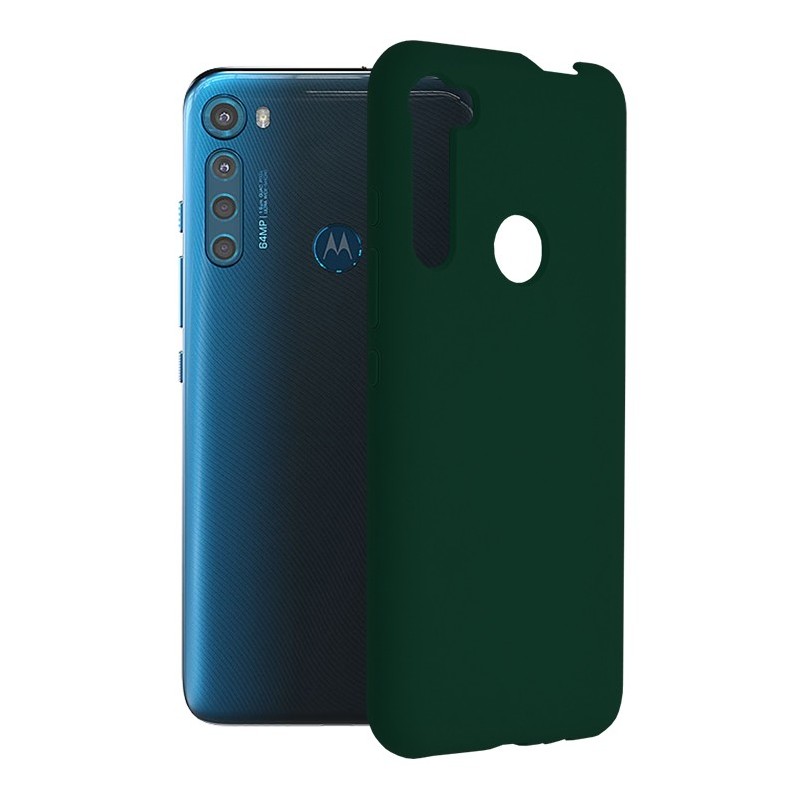 Husa pentru Motorola One Fusion Plus - Techsuit Soft Edge Silicone - Dark Green