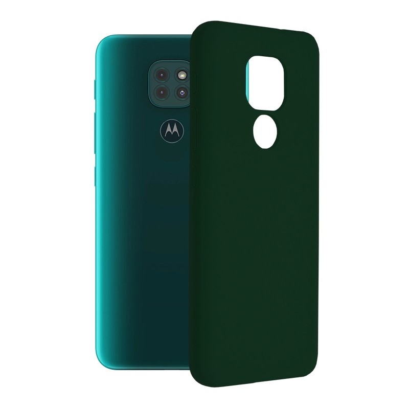 Husa pentru Motorola Moto E7 Plus / Moto G9 Play - Techsuit Soft Edge Silicone - Dark Green