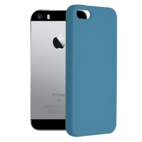 Husa pentru iPhone 5 / 5s / SE - Techsuit Soft Edge Silicone - Denim Blue