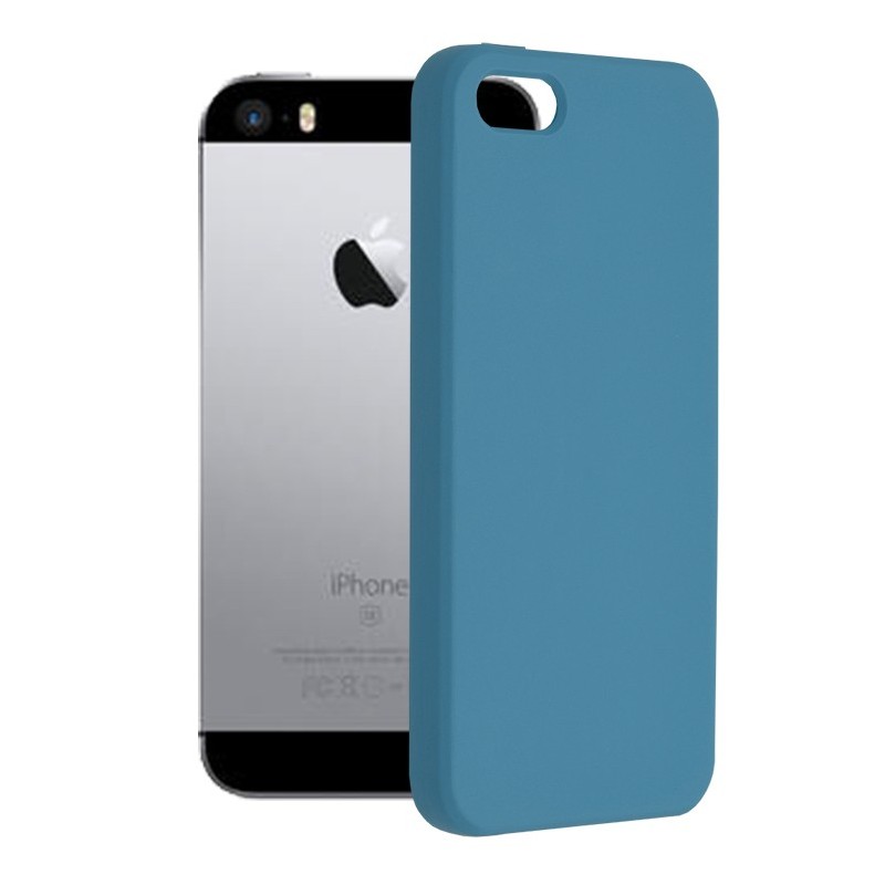 Husa pentru iPhone 5 / 5s / SE - Techsuit Soft Edge Silicone - Denim Blue