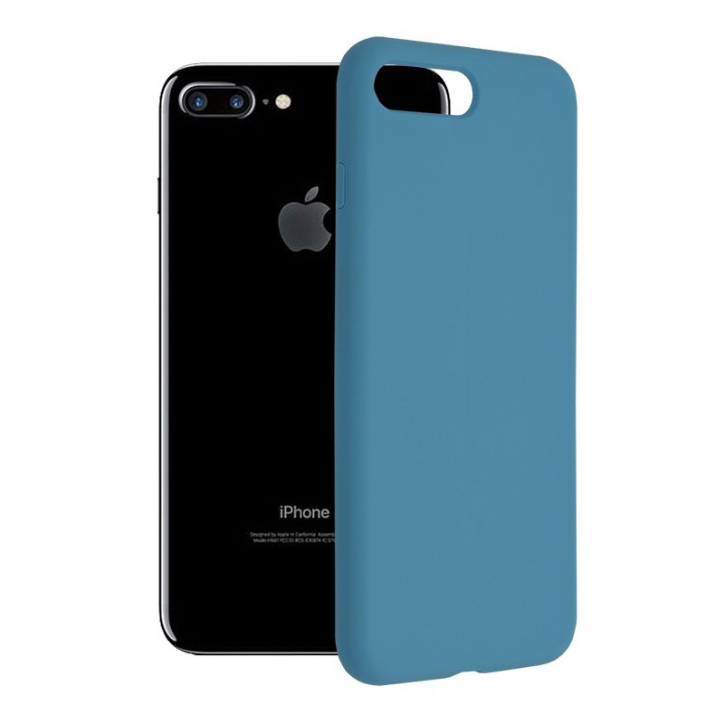 Husa pentru iPhone 7 Plus / 8 Plus - Techsuit Soft Edge Silicone - Denim Blue