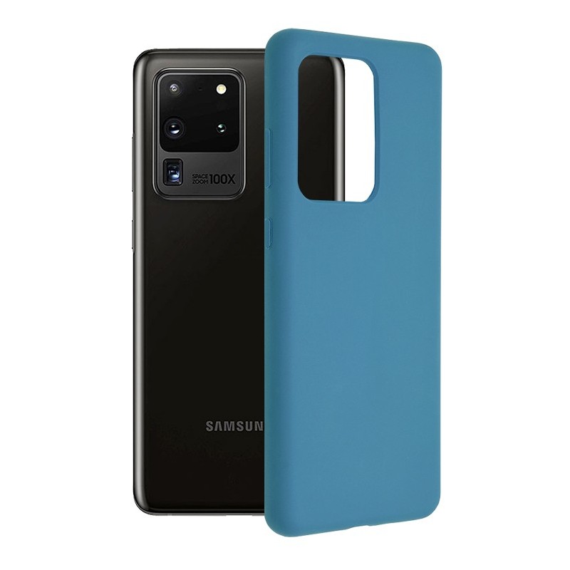 Husa pentru Samsung Galaxy S20 Ultra 4G / S20 Ultra 5G - Techsuit Soft Edge Silicone - Denim Blue