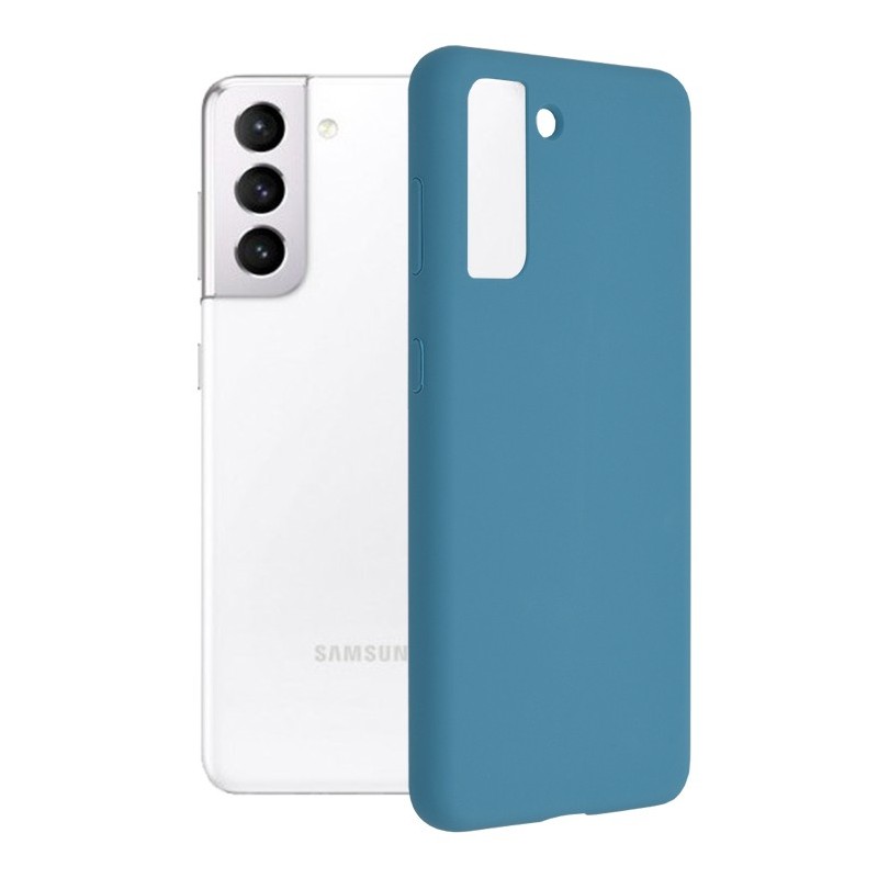 Husa pentru Samsung Galaxy S21 5G - Techsuit Soft Edge Silicone - Denim Blue