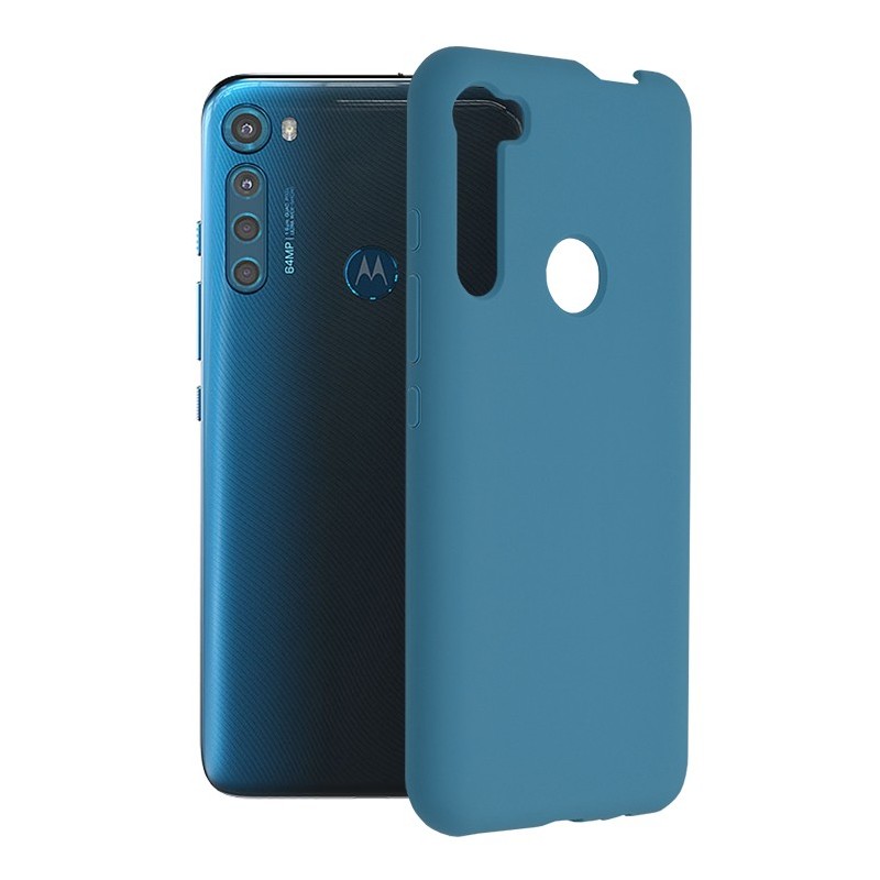 Husa pentru Motorola One Fusion Plus - Techsuit Soft Edge Silicone - Denim Blue