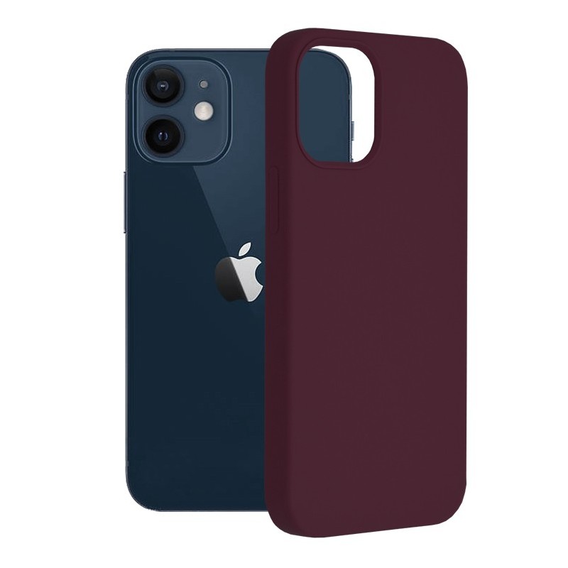 Husa pentru iPhone 12 mini - Techsuit Soft Edge Silicone - Plum Violet