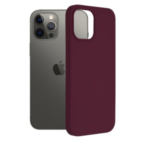 Husa pentru iPhone 12 Pro Max - Techsuit Soft Edge Silicone - Plum Violet