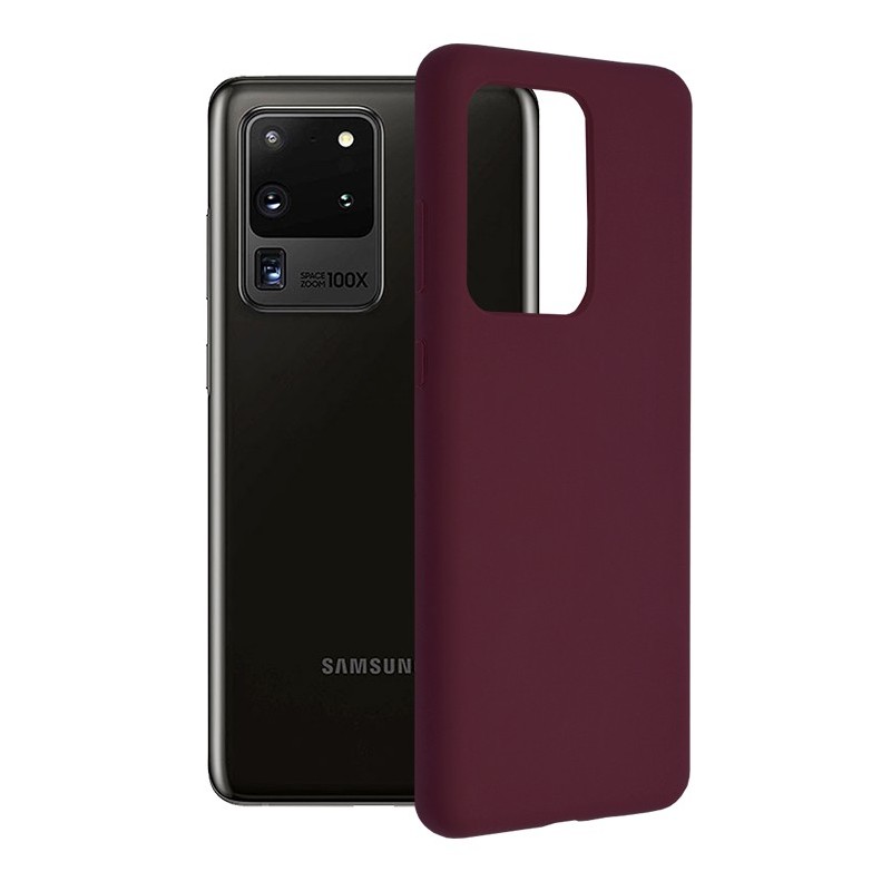 Husa pentru Samsung Galaxy S20 Ultra 4G / S20 Ultra 5G - Techsuit Soft Edge Silicone - Plum Violet