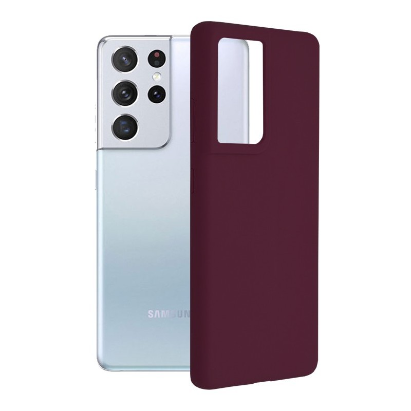 Husa pentru Samsung Galaxy S21 Ultra 5G - Techsuit Soft Edge Silicone - Plum Violet