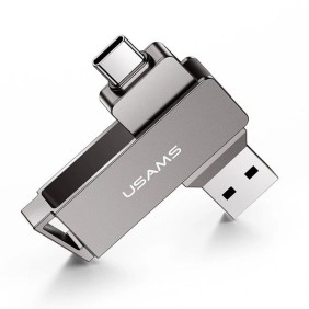 Stick de Memorie USB, Type-C 64GB - Usams (US-ZB200) - Iron Gray