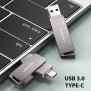 Stick de Memorie USB, Type-C 128GB - Usams (US-ZB201) - Iron Gray
