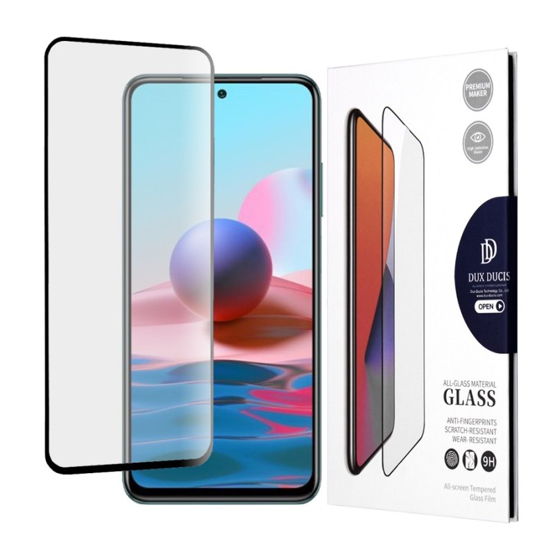 Folie pentru Xiaomi Redmi Note 10 4G / Note 10S 4G / Note 10 5G / Poco M3 Pro 5G / Poco M5S 4G - Dux Ducis Tempered Glass - Black