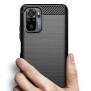 Husa pentru Xiaomi Redmi Note 10 4G / Note 10S / Poco M5s - Techsuit Carbon Silicone - Black