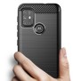 Husa pentru Motorola Moto G10 / Moto G20 / Moto G30 - Techsuit Carbon Silicone - Black