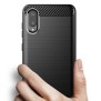 Husa pentru Samsung Galaxy A02 / M02 - Techsuit Carbon Silicone - Black