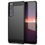 Husa pentru Sony Xperia 1 III - Techsuit Carbon Silicone - Black