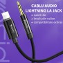 Cablu Adaptor Audio Lightning la Jack - Yesido YAU17 - Black