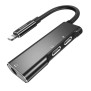 Adaptor Audio DAC Lightning la 2x Lightning, Jack - Yesido (YAU13) - Black