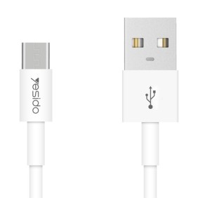 Cablu de Date USB la Micro-USB, 2.4A, 1.2m - Yesido (CA22) - White