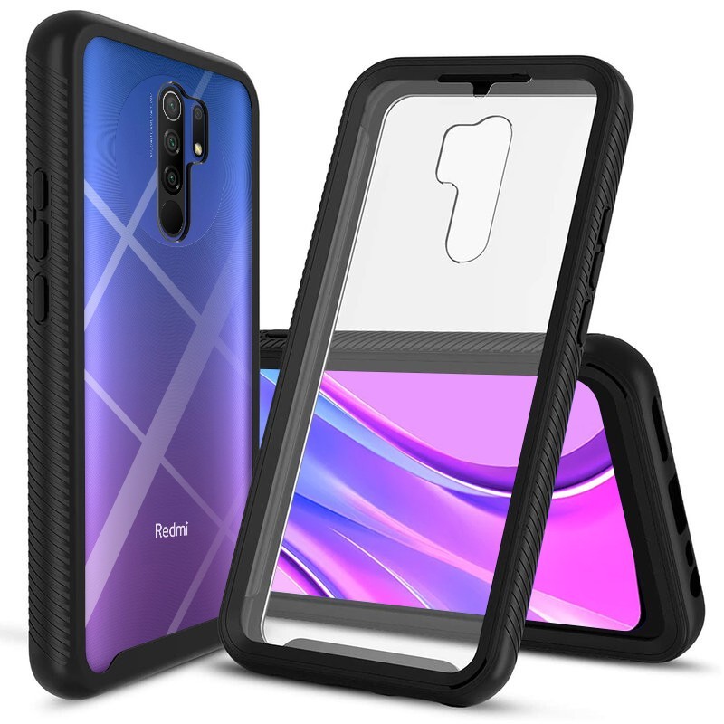 Husa pentru Xiaomi Redmi 9 + Folie - Techsuit Defense360 Pro - Black