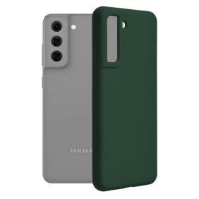 Husa pentru Samsung Galaxy S21 FE 5G - Techsuit Soft Edge Silicone - Dark Green