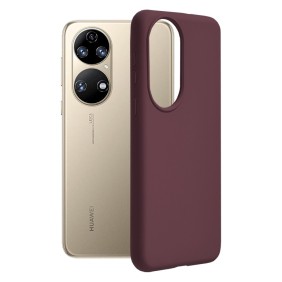 Husa pentru Huawei P50 - Techsuit Soft Edge Silicone - Plum Violet