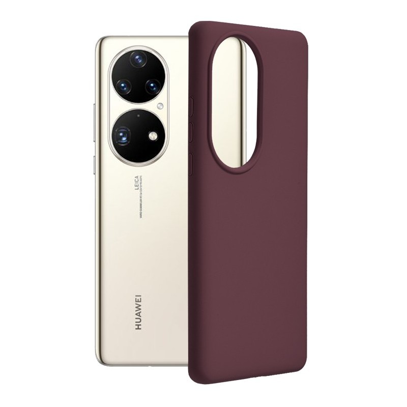 Husa pentru Huawei P50 Pro - Techsuit Soft Edge Silicone - Plum Violet