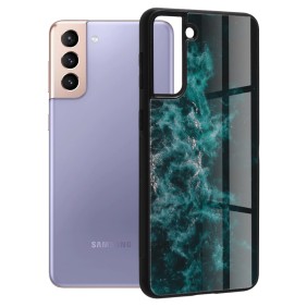 Husa pentru Samsung Galaxy S21 Plus 5G - Techsuit Glaze Series - Blue Nebula