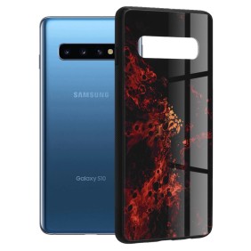 Husa pentru Samsung Galaxy S10 - Techsuit Glaze Series - Red Nebula