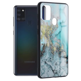 Husa pentru Samsung Galaxy A21s - Techsuit Glaze Series - Blue Ocean