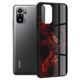 Husa pentru Xiaomi Redmi Note 10 4G / Note 10S / Poco M5s Techsuit Glaze - Red Nebula