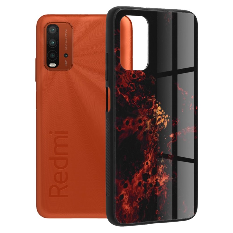 Husa pentru Xiaomi Redmi 9T / Redmi 9 Power - Techsuit Glaze Series - Red Nebula