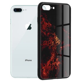 Husa pentru iPhone 7 Plus / 8 Plus - Techsuit Glaze Series - Red Nebula