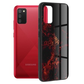 Husa pentru Samsung Galaxy A02s - Techsuit Glaze Series - Red Nebula